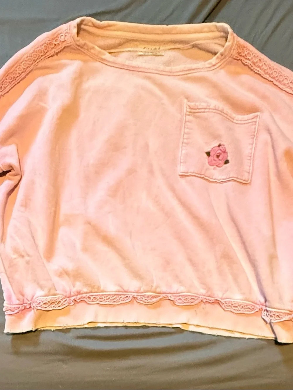 Free People Pale Pink Crewneck Sweatshirt